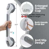 Poignées de support, barres d'appui avec ventouse forte, main courante de sécurité de douche pour salle de bain