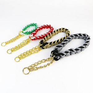 Set di collare per guinzaglio per cani intrecciato in corda paracord regolabile da esterno <span class=keywords><strong>S</strong></span> M <span class=keywords><strong>L</strong></span> XL - Product Image 5
