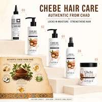 Kit de Soins Capillaires Chebe Marque Blanche – Shampoing, Après-Shampoing, Huile et Beurre Naturels Africains pour la Croissance des Cheveux Bouclés – OEM