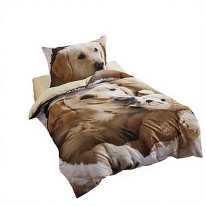 China Stock Modern 3D Golden Retriever Animal Print Polyester Bedding Set EU Dropshipping 3 Pieces Cute <b>Dog</b> <b>Duvet</b> <b>Cover</b> Set - Product Image 1