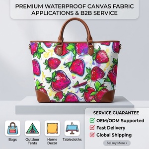 Tela de Lona Impermeable con Diseño Personalizado, 100% Poliéster, Tela de Lona de Poliéster <span class=keywords><strong>por</strong></span> Metro para Carpas y Bolsas - Product Image 5