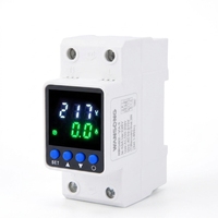 Protecteur intelligent monophasé contre les surtensions et les sous-tensions 32A 63A 80A, régulateur de tension 15kVA pour 220V RWGQ2-VA3