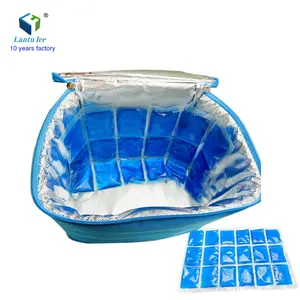 Hot Cold Gel Ice Packs PE High quality No leak Lantu long cooling ice blankets for food shipping cooler bag