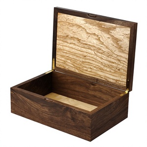 Caja de Joyería de Madera Maciza de Acacia y Mango, Tallada y Grabada, Reutilizable, de Calidad, para Guardar Especias en Casa, Estilo Antiguo - Product Image 1