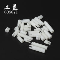 Entretoise professionnelle en nylon pour PCB, à trou traversant, M4 25mm, à sertissage, pour trou de 5.9mm, pour élévation de carte OEM, entretoise de carte de circuit imprimé, PA66, RoHS