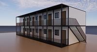 Casa Prefabricada Desmontable de Panel Sándwich de PU con Alto Aislamiento Térmico de 20 pies con Diseño de Ahorro de Energía para Climas Extremos