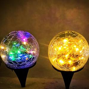 Nueva lámpara enterrada agrietada solar, lámpara de ambiente de vidrio, lámpara de parque IP65, decoración de jardín, decoración de jardín, lámpara de paisaje - Product Image 4