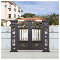 Design moderne, portail pliant automatique en aluminium pour appartements, murs extérieurs, hôtels, jardins, styles de balançoire coulissante
