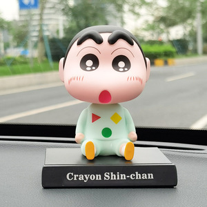 Muñeco 3D de <span class=keywords><strong>Crayon</strong></span> Shin-chan que Mueve la Cabeza, Figura de PVC de <span class=keywords><strong>Crayon</strong></span> Shin-chan, Adorno para Coche, Figura de Juguete - Product Image 2