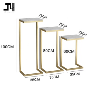 बुटीक स्टोर नेस्ट टेबल सेट रिटेल पोर्टेबल स्टेनलेस स्टील प्लेटिंग गोल्ड नेस्टिंग डिस्प्ले टेबल - Product Image 6