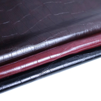 Simili cuir végétalien PU gaufré à motif crocodile recyclé, imperméable et anti-moisissure, pour revêtement de meubles et décoration