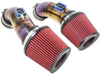 KYOSTAR Nouveau Kit d'Admission d'Air Froid en Titane 2012-2017 pour BMW F10 M5 F12 M6 S63TU, avec Filtres à Air Premium pour une Amélioration des Performances