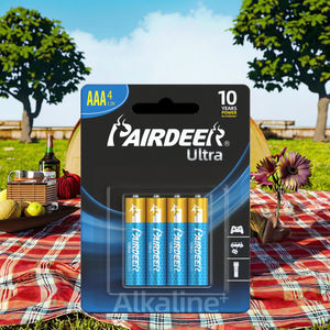 Цилиндрическая щелочная батарея, сертифицированная RoHS батарея, цилиндрическая Щелочная 1,5 В, щелочная батарея Aaa LR03 - Product Image 1