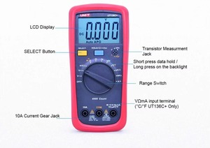 UNI-T UT136C+ มัลติมิเตอร์ เครื่องทดสอบมัลติมิเตอร์แบบดิจิตอล เครื่องวัดโวลต์มิเตอร์แบบดิจิตอล เครื่องวัดแอมป์มิเตอร์แบบดิจิตอล - Product Image 3