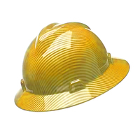 Casco duro de ala completa, aprobado para trabajos de construcción, diseño Gris Carbón de primera calidad, casco de seguridad FRP con rata ajustable de 4 puntos