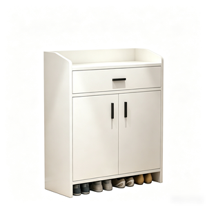 Mueble <span class=keywords><strong>zapatero</strong></span> independiente de MDF, fácil de montar, para entrada de apartamento pequeño, de precio bajo de fábrica, venta al por mayor. - Product Image 1