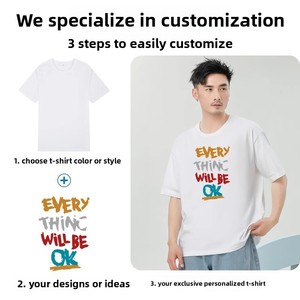 <span class=keywords><strong>T</strong></span>-<span class=keywords><strong>shirt</strong></span> personnalisable - Imprimez votre propre texte ou logo avec différentes polices, tee-<span class=keywords><strong>shirt</strong></span> décontracté en coton pour hommes et femmes - Product Image 2