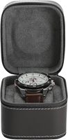 Boîte à montre individuelle en cuir imperméable, petite, pour voyage, avec fermeture éclair portable et coussin amovible, vente en gros