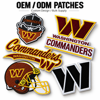 Écussons brodés personnalisés pour équipe de football américain, logo des Washington Commanders, à coudre ou à repasser sur les vêtements, les chapeaux, les vestes