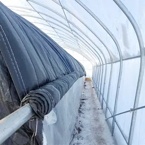 Serre solaire <span class=keywords><strong>passive</strong></span> Serres à tunnel Serre agricole à double arc avec couette pour hydroponique en zone froide - Product Image 1