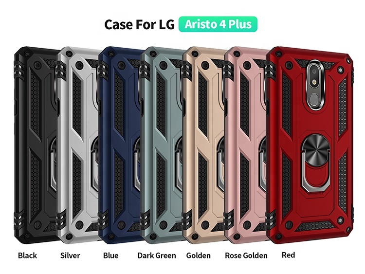 2020 nouveau Modèle Style Haute Anneau En Métal Support de Téléphone pour LG Aristo 4 Plus Voiture Boîtier de Montage coquille