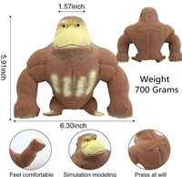 Jouet sensoriel Gorilla Monkey extensible, jouet anti-stress à presser, jeu sensoriel relaxant, jouets fidget, cadeaux promotionnels