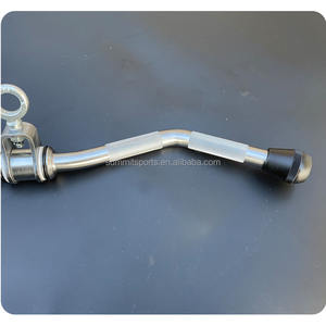 <span class=keywords><strong>Barra</strong></span> de rizos cromada de 28 pulgadas, juego de accesorios de cable para tríceps, <span class=keywords><strong>barra</strong></span> giratoria recta extraíble hacia abajo <span class=keywords><strong>con</strong></span> colgador giratorio - Product Image 2