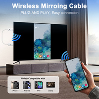 Transmisor y Receptor HDMI Inalámbrico, Salida 1080P, Cable de Duplicación HD Inalámbrico Fácil de Transportar para IOS/Android/Mac OS/Win10/11 o Superiores