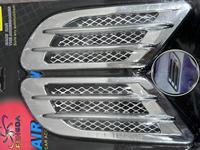 Couverture décorative de prise d'air latérale de carrosserie ABS à double barre avec autocollant