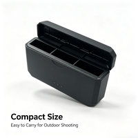 Étui de charge portable en ABS pour batteries Osmo Action 6 (lot de 3) avec chargement rapide Type-C, protection et stockage, personnalisable OEM/ODM