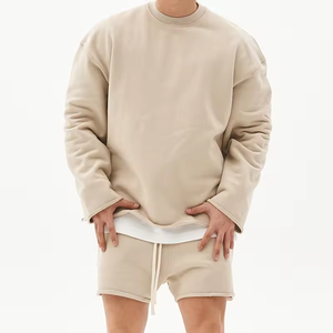 Set Tuta Estiva Unisex Personalizzata con Felpa e Pantaloncini Stampati per <span class=keywords><strong>Uomo</strong></span> con Logo Personalizzato - Product Image 1