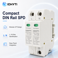 Dispositif de protection contre les surtensions AC Type 1+2 SPD 2P 275V Iimp 12.5kA en 20kA EN IEC 61643-11 Parafoudre sur rail DIN pour boîtier de distribution