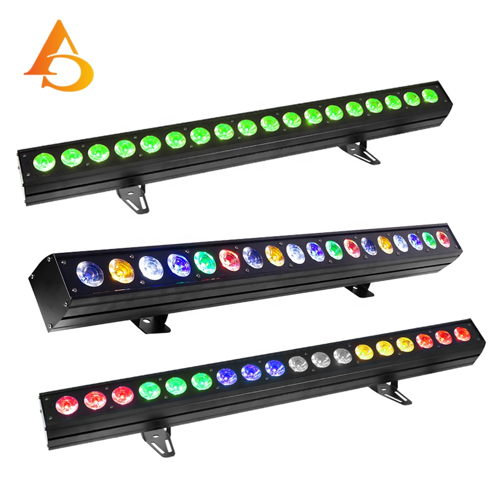 Point Control Color Flowing Effect 18pcs 12w DMX 512 RGBWA 5in1 Pixel Bar Led Wall Washer Light professional lighting