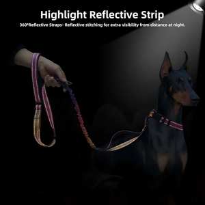 สายจูงสุนัขแบบแฮนด์ฟรีสำหรับสุนัขขนาดกลางถึงใหญ่ ทนทาน ไม่ดึง สายจูงแบบยืดหยุ่นสำหรับวิ่งและฝึกสุนัข - Product Image 6