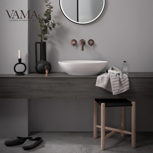 VAMA Armoires de style appartement personnalisées Offre Spéciale salle de bain avec lavabo en céramique AN01-6 - Product Image 1
