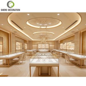 Éclairage LED pour vitrine de bijouterie de centre commercial, vitrine à bijoux en bois personnalisable pour la décoration intérieure des magasins - Product Image 5