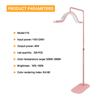 Lampe LED demi-lune bicolore OEM 30 pouces pour extensions de cils, lampe de sol en forme de lune, anneau lumineux LED pour salon de beauté