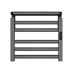 Traditionnel <span class=keywords><strong>Petit</strong></span> Chaud Noir Métal Horizontal Chauffe-Serviettes <span class=keywords><strong>Électrique</strong></span> Rail Bar <span class=keywords><strong>Radiateur</strong></span> Réchauffeur Rack Avec Étagère - Product Image 2