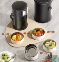 Fiambrera de acero inoxidable de gran oferta, frasco de comida caliente, aislada al vacío fiambrera térmica, termo, contenedores de comida para estudiantes y trabajadores