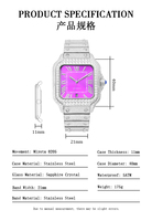 Luxuriöse Herren Automatik-Moissanit-Uhr Edelstahlarmband Wasserdicht 3BAR Tourbillon 21mm Armband Business Elegant