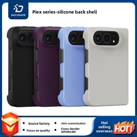 Coque de téléphone en silicone liquide pliable, anti-chute, résistante aux chocs, avec aimant puissant N52, couleur unie tendance pour iPhone Duo