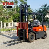 STMA 2Ton 3 Ton 4 Ton 5 Ton Truk Forklift Hidrolik Diesel dengan Mesin Jepang untuk Dijual