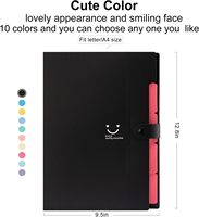 Carpeta de Archivos con Separadores de Colores Surtidos, Notas Adhesivas Incluidas, Logotipo Personalizable, Impresión UV en PP, Organización de Oficina, MOQ Bajo