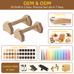 Barres de Dip en Bois de Pin pour Calisthénie et <span class=keywords><strong>Street</strong></span> <span class=keywords><strong>Workout</strong></span> – Station de Parallettes - Product Image 6