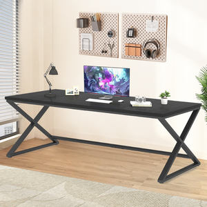 Semplicità <span class=keywords><strong>Design</strong></span> moderno 1.8m legno nero scrivania Computer grandi mobili da ufficio per la casa o Villa soggiorno - Product Image 3