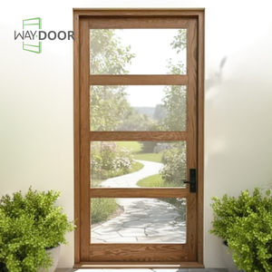 Portes <span class=keywords><strong>d</strong></span>'<span class=keywords><strong>entrée</strong></span> en bois modernes sur mesure <span class=keywords><strong>avec</strong></span> panneaux en verre pour maisons, chêne, acajou, pin, <span class=keywords><strong>porte</strong></span> pivotante en bois massif pour <span class=keywords><strong>entrée</strong></span> principale - Product Image 4