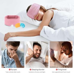 Máscara rosa do sono para mulheres com almofada de gel refrigerando/aquecida para olhos secos, máscara 100% algodão ponderada para casa, voo, escritório - Product Image 2