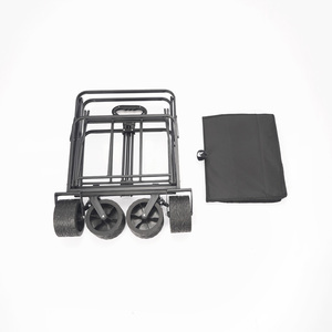 Oeytree Steel Frame <strong>Outdoor</strong> Foldable Collapsible <strong>Garden</strong> <strong>Cart</strong> with Removable Canopy Folding Wagon Utility <strong>Carts</strong> - Product Image 6