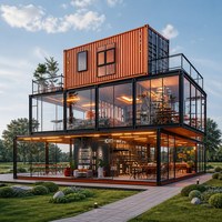 Structure en acier commerciale, hôtel mobile, villa préfabriquée modulaire, maison de vacances, abri d'été