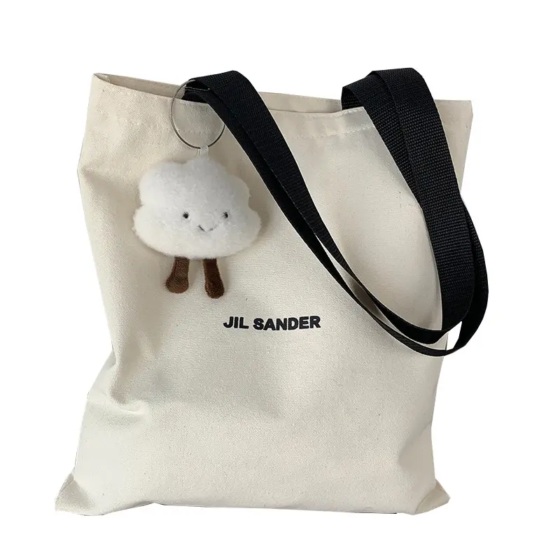 Borsa da Shopping riutilizzabile con stampa calicò organica personalizzata Tote Bag in tela di cotone con Logo